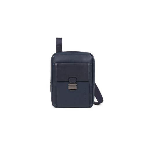 Leather Shoulder Bag Piquadro CA3084S111/BLU Color Navy Blue