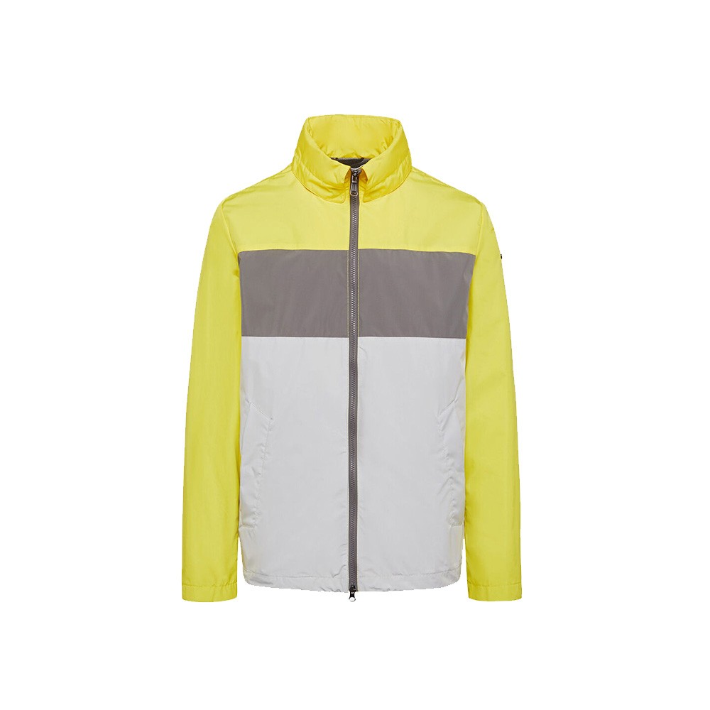 Incompetencia impermeable Dedicación Jacket Geox M1220Z ELVER Color Yellow Gray and White