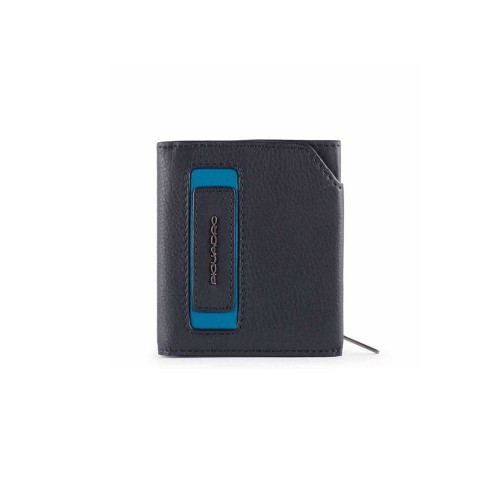 Leather Wallet Piquadro PU5114W103R/BLU Color Navy Blue