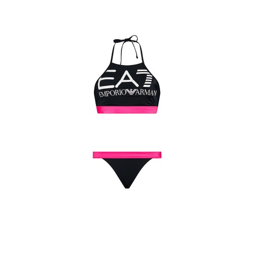 Bikini EA7 Emporio Armani 911143 CC407 Color Negro y Fucsia