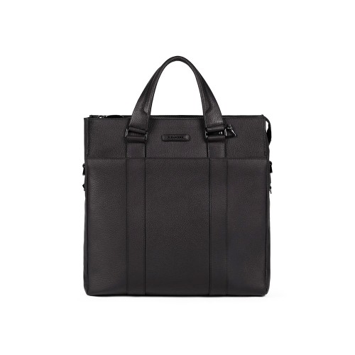 Vertical Leather Briefcase Piquadro CA5240MOS/N Color Black