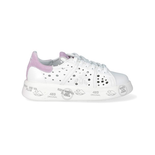 Sneakers de Piel Premiata BELLE 5225 Color Blanco