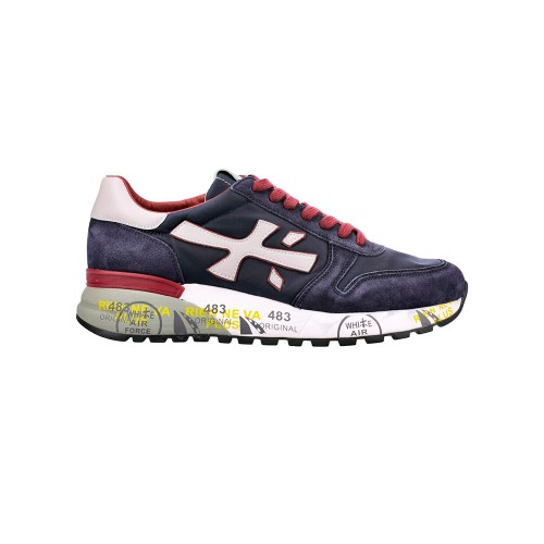 Sneakers Premiata Mick 5336 Color Navy Blue and Scarlet