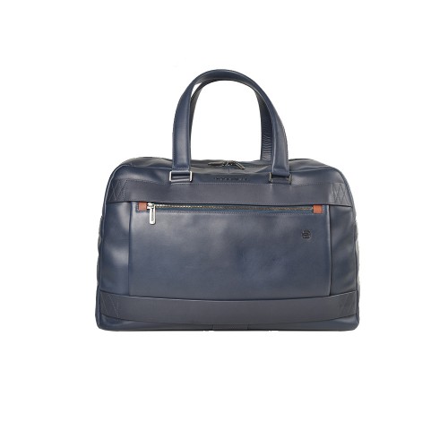 Leather Travel Bag Piquadro BV5561W110/BLU Color Navy Blue
