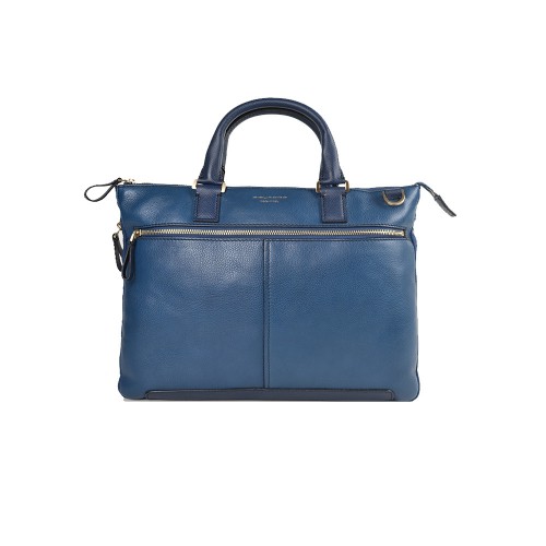 Leather Briefcase Piquadro CA1618IT5/BLU Color Blue