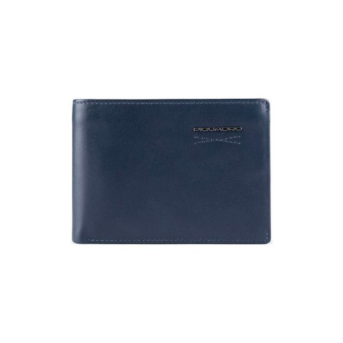 Leather Wallet Piquadro PU257W110R/BLU Color Blue Navy