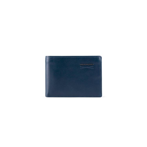 Leather Wallet Piquadro PU4518W110RBL Color Navy Blue