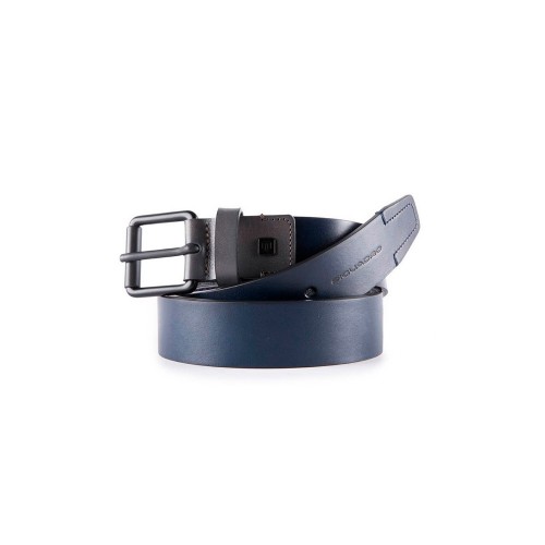 Cinturón de Piel Piquadro CU4802W97/BLU Color Azul Marino