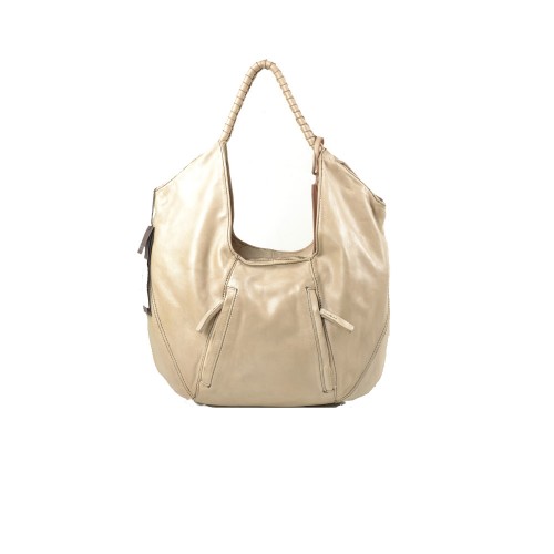 Leather Bag Reptile´s House H505V16131 Color Beige