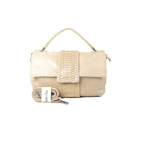 Leather Bag Reptile´s House H528V15074 Color Beige