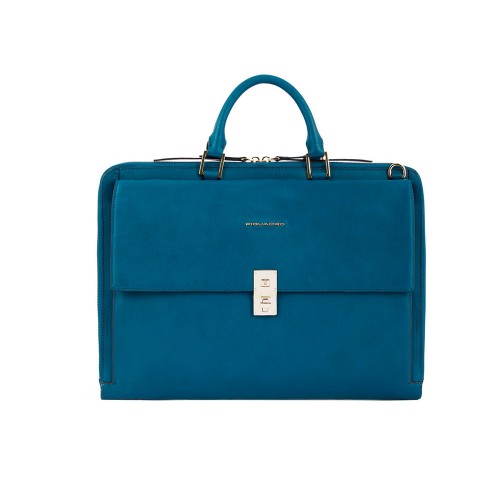 Leather Briefcase Piquadro CA5511DF/OT2 Color Blue