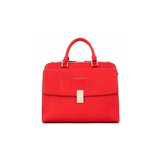 Leather Briefcase Piquadro CA5735DF/R Color Red
