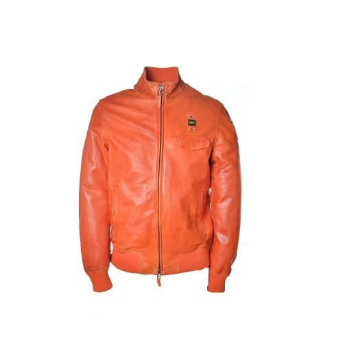 Leather Jacket Blauer SBLUL02341 Color Orange
