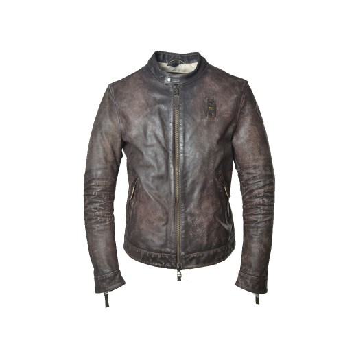 Leather Jacket Blauer SBLUL02302 Color Brown