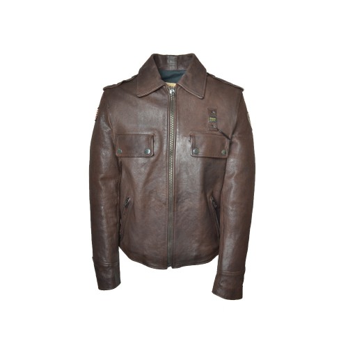 Leather Jacket Blauer WBLUL02450 Color Brown