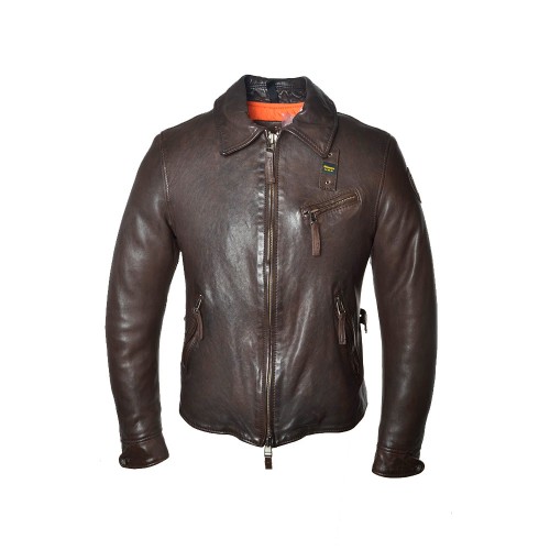 Leather Jacket Blauer WBLUL01231 Color Dark Brown