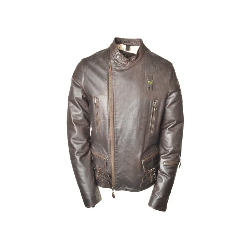 Leather Jacket Blauer WBLUL01296 Color Brown