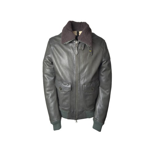Leather Jacket Blauer WBLUL01101 Color Dark Brown