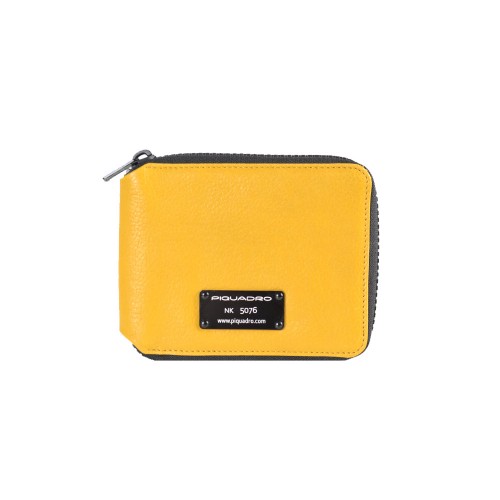 Leather Wallet Piquadro PU5762APR/G Color Yellow