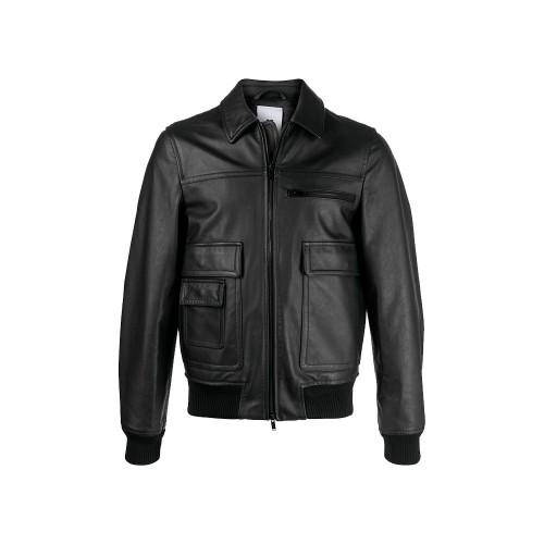 Leather Jacket PT Torino TL2PAV010MLS01PE Color Black