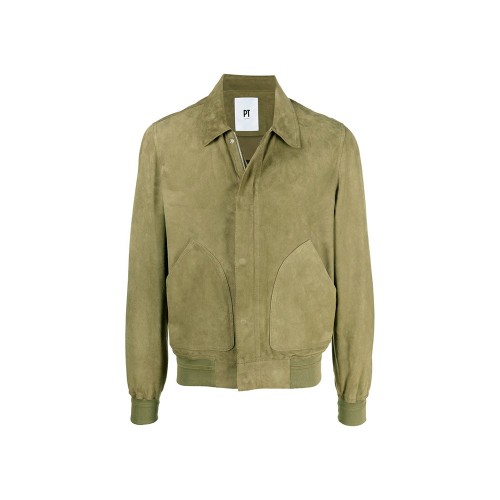 Suede Jacket PT Torino TL2PCS010MLS02PE Color Khaki