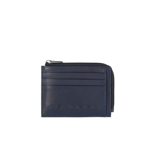 Leather Card Holder  Piquadro PP4822S118R/BLU Color Navy...