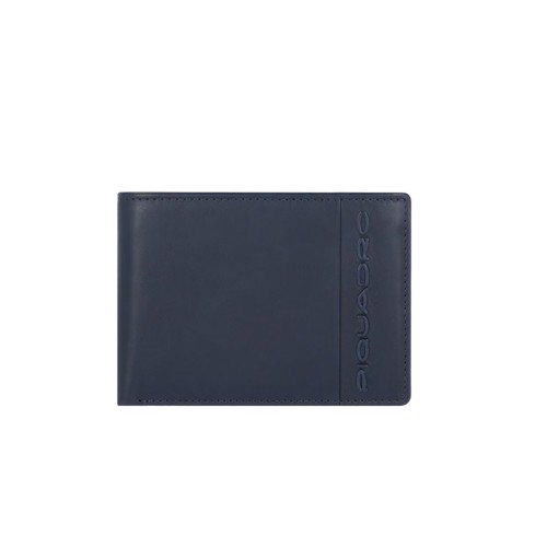 Leather Wallet Piquadro PU4823S118R/BLU Color Navy Blue