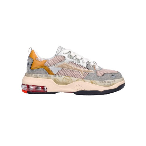 Sneakers Premiata DRAKED 0089 Color Beige and Silver