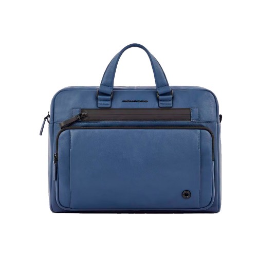 Leather Briefcase Piquadro CA1903W117/BLU Color Blue