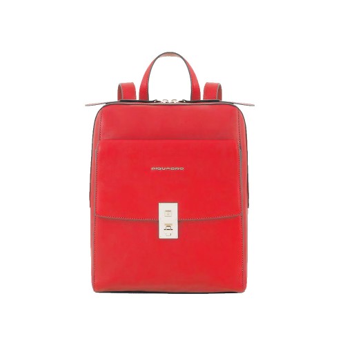 Leather Backpack Piquadro CA5733DF/R Color Red