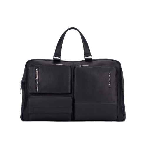 Leather Travel Bag Piquadro BV5516W116/N Color Black