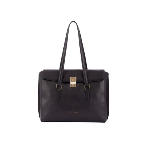 Leather Bag / Briefcase Piquadro BD5734DF/N Color Black