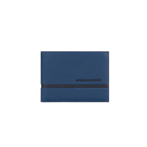 Leather Wallet Piquadro PU257W117R/BLU Color Navy Blue