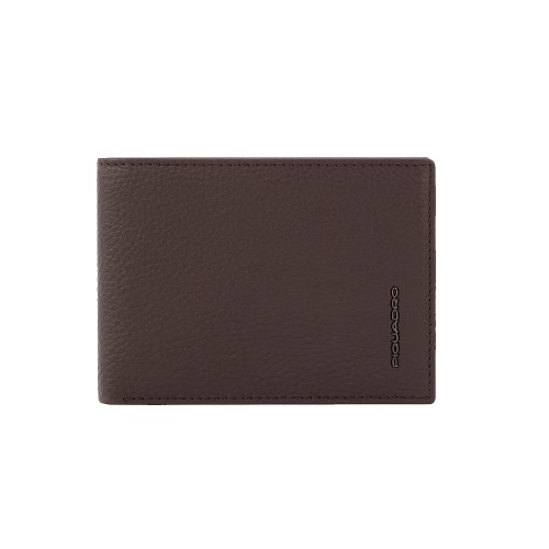 Leather Wallet Piquadro PU1392MOSR/TM Color Brown