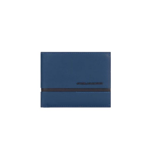 Leather Wallet Piquadro PU4518W117R/BLU Color Navy Blue