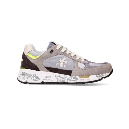 Sneakers Premiata MASE 6158 Color Gray and Lime