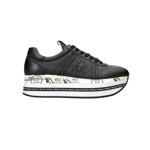 Leather Sneakers de Piel Premiata BETH 3873 Color Black