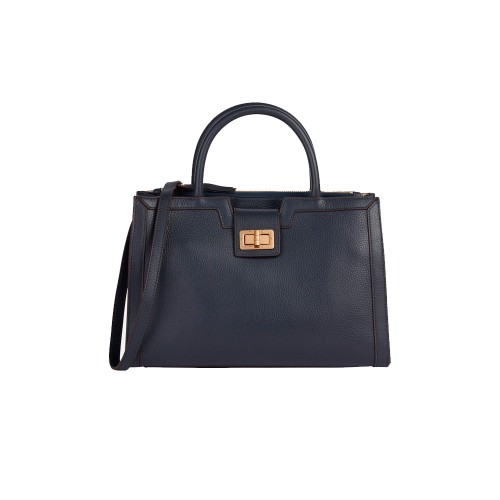 Leather Bag Geox D35KQA Leonory Color Navy Blue