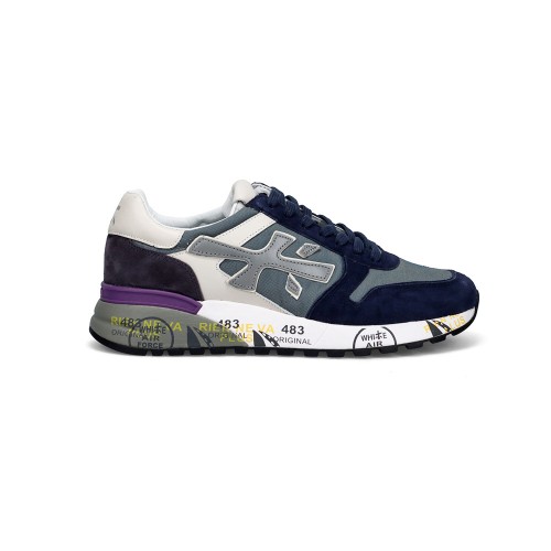 Sneakers Premiata Mick 6169 Color Navy and Gray