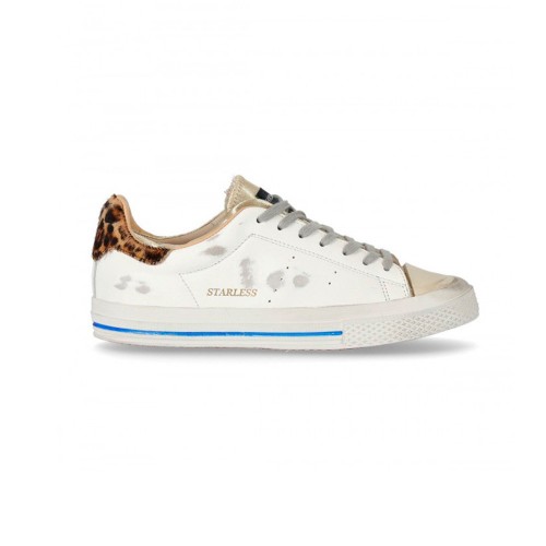 Leather Sneakers Hidnander STARLESS LOW 032 Color White...