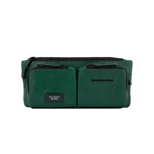 Leather Fanny Pack Piquadro CA2174AP/VE Color Green