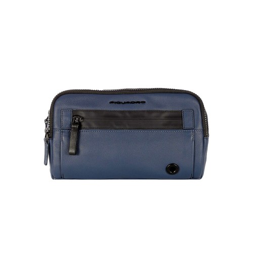 Leather Fanny Pack Piquadro CA5871W117/BLU Color Navy