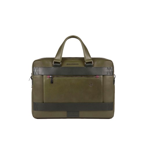 Leather Briefcase Piquadro CA1903W110/VE Color Green