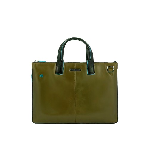 Leather Briefcase Piquadro CA4021B2/VEN Color Khaki