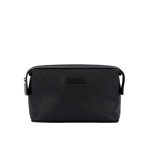 Leather Toiletry Bag Piquadro BY3851MOS/N Color Black