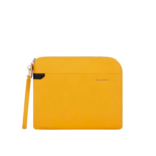 Leather Ipad Holder Piquadro AC6100S128R/G Color Yellow