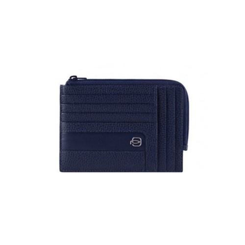 Leather Card Holder Piquadro PU1243S95R/BLU Color Navy Blue