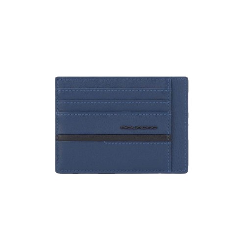 Leather Card Holder Piquadro PP2762W117R/BLU Color Navy