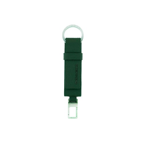 Leather Keychain Piquadro PC3751MOS/VE Color Green