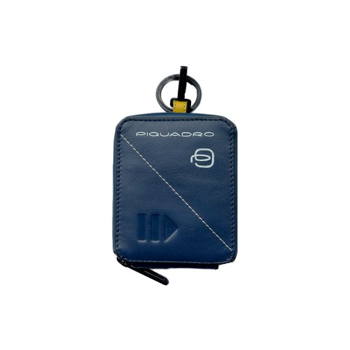 Leather Card Holder Piquadro PP4800W97R/BLU Color Navy